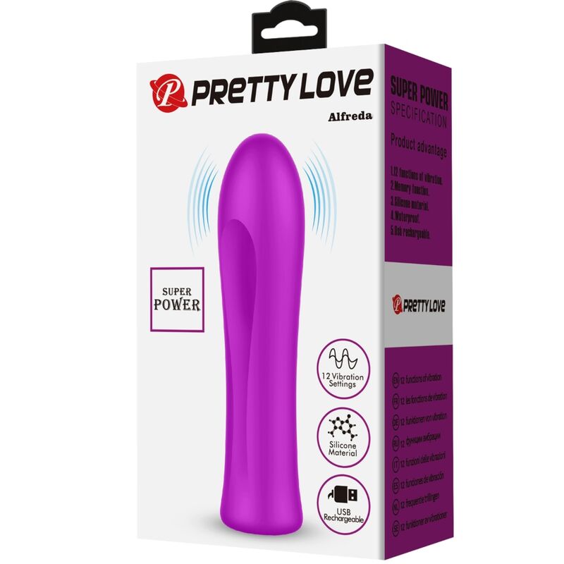 PRETTY LOVE - ALFREDA SUPER MOCNY WIBRATOR FIOLETOWY