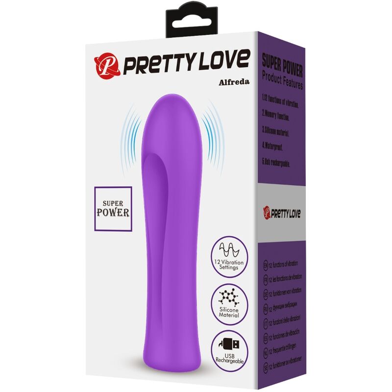 PRETTY LOVE - ALFREDA SUPER MOCNY WIBRATOR WODOSZCZELNY FIOLETOWY