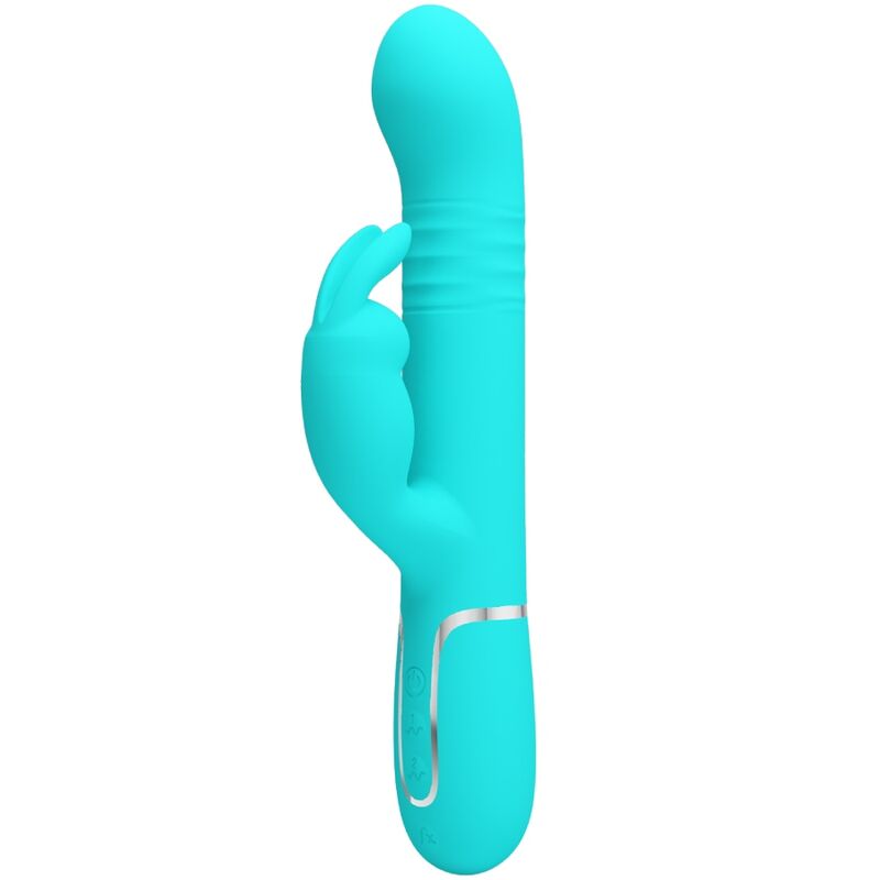 PRETTY LOVE - WIBRATOR COALE RABBIT PEARLS AQUA GREEN