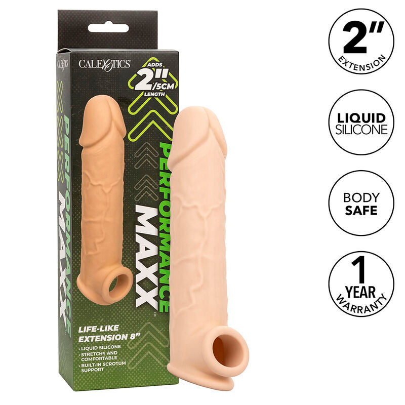 CALEXOTICS - PERFORMANCE MAXX REALISTYCZNA NAKŁADKA NA PENISA 8 JASNA SKÓRA