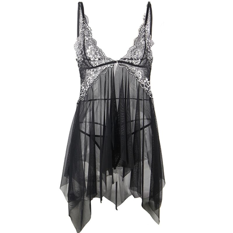 SUBBLIME - BABYDOLL TKANINA TIUL BIUST KORONKA S/M