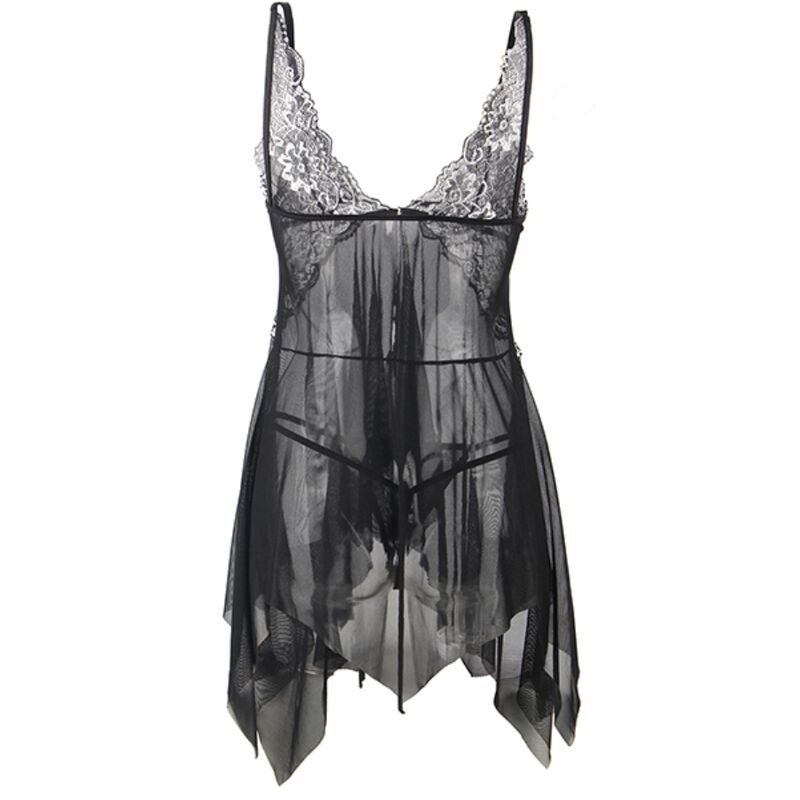SUBBLIME - BABYDOLL TKANINA TIUL BIUST KORONKA S/M