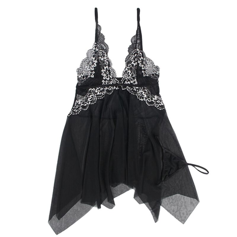 SUBBLIME - BABYDOLL TKANINA TIUL BIUST KORONKA S/M
