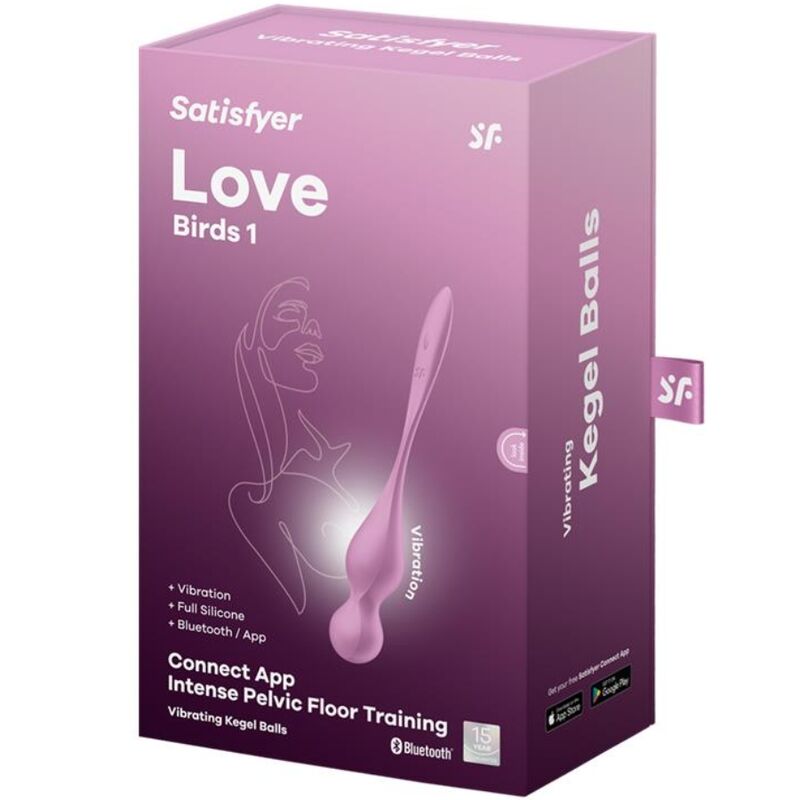 SATISFYER - KULKI GEISHA WIBRUJĄCE LOVE BIRDS RÓŻOWE