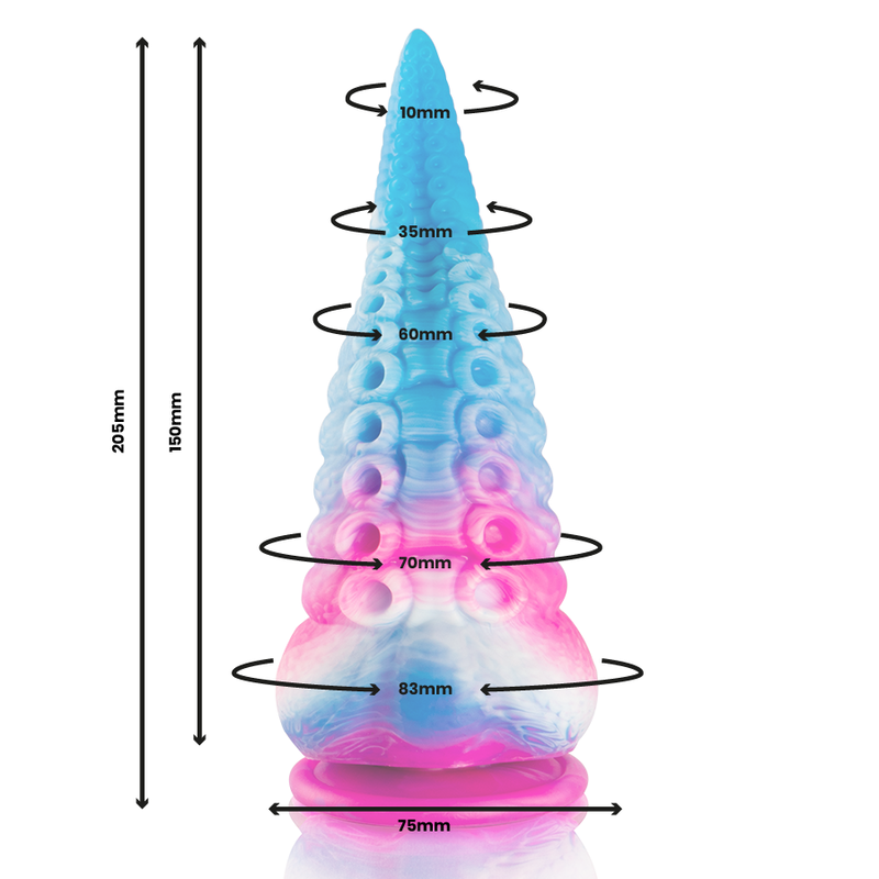 EPICZNY - NIEBIESKI DILDO-MACKA PHORCYS W DUŻYM ROZMIARZE
