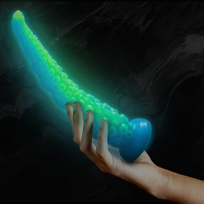 EPIC - SCYLLA FLUORESCENCYJNY CIENKI DILDO-MACKA DUŻY ROZMIAR