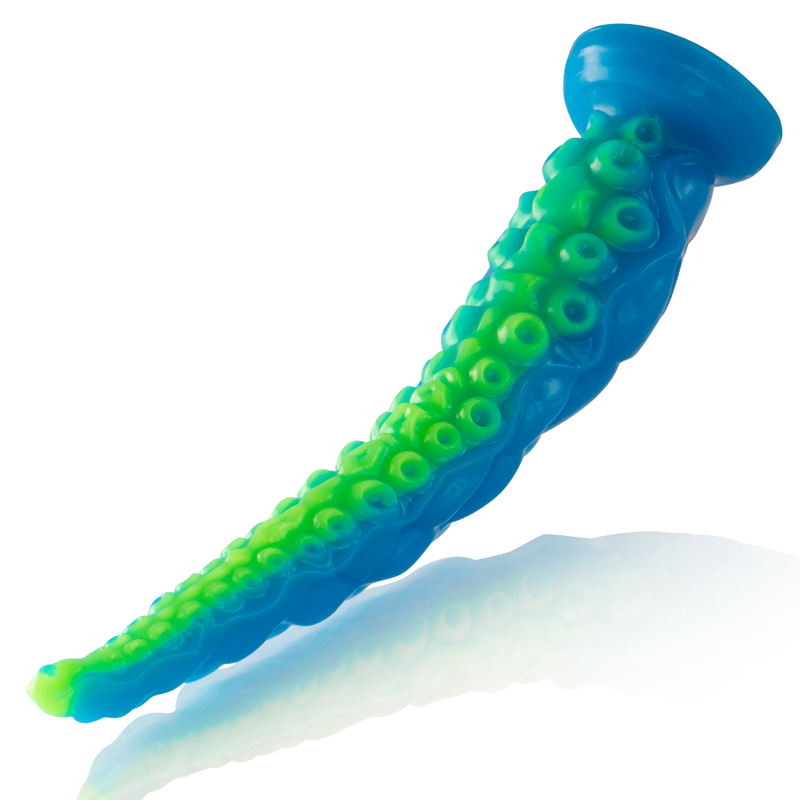 EPIC - SCYLLA FLUORESCENCYJNY CIENKI DILDO-MACKA DUŻY ROZMIAR