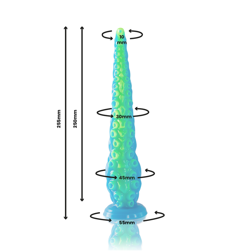 EPICKI - SCYLLA FLUORESCENCYJNY CIENKI DILDO MAŁY ROZMIAR