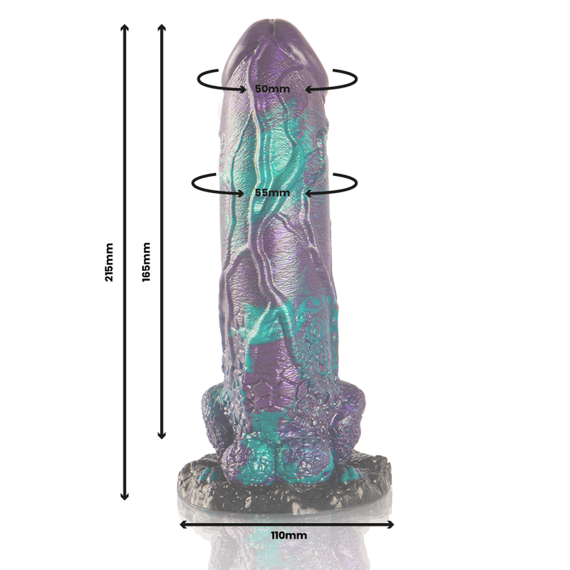 EPIC – DILDO BAZYLISZEK PODWÓJNA ŁUSKOWA PRZYJEMNOŚĆ DUŻY ROZMIAR