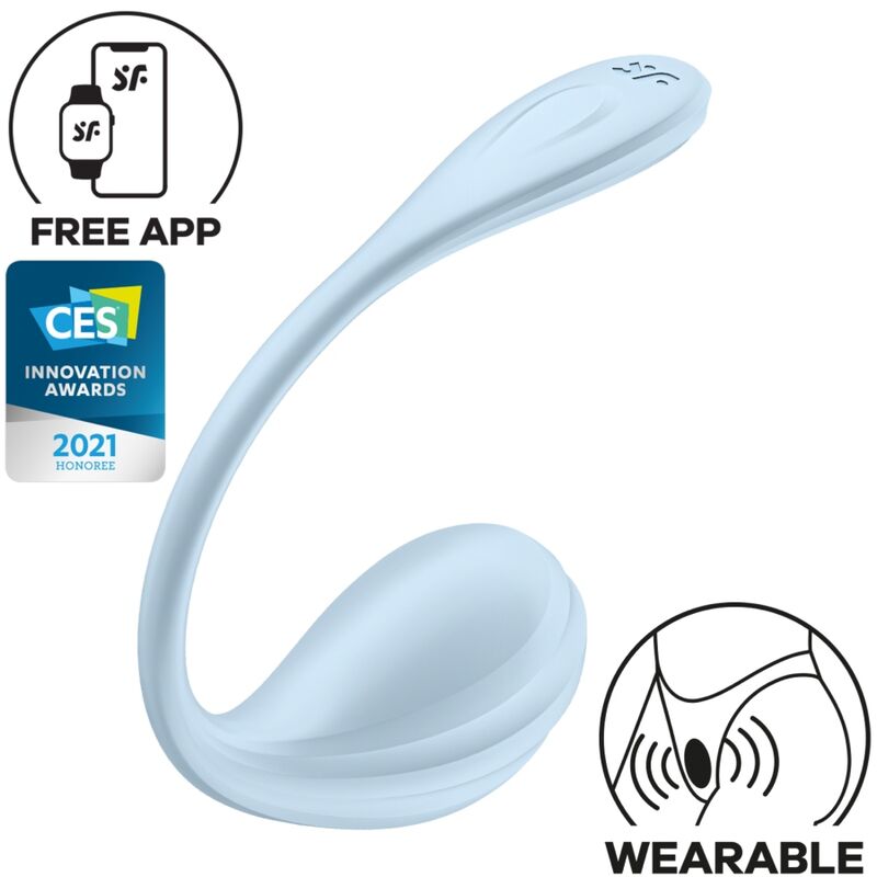SATISFYER - STYMULATOR PUNKTU G GŁADKI PŁATEK BŁĘKITNY DARMOWA APLIKACJA