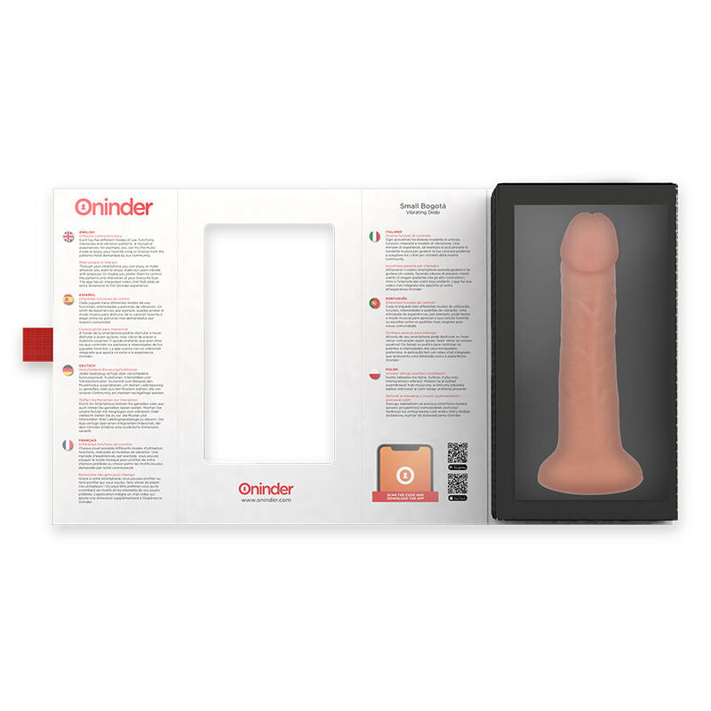 ONINDER - MAŁE BOGOTA WIBRUJĄCE DILDO 9 PRĘDKOŚCI NATURALNE 17.5 CM -O- 4 CM - BEZPŁATNA APLIKACJA