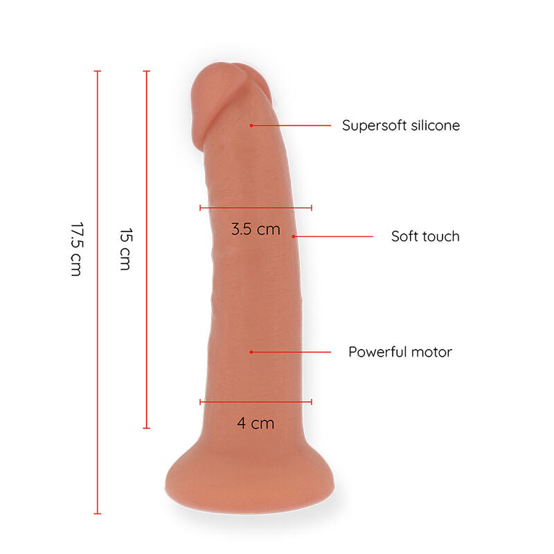 ONINDER - MAŁE BOGOTA WIBRUJĄCE DILDO 9 PRĘDKOŚCI NATURALNE 17.5 CM -O- 4 CM - BEZPŁATNA APLIKACJA