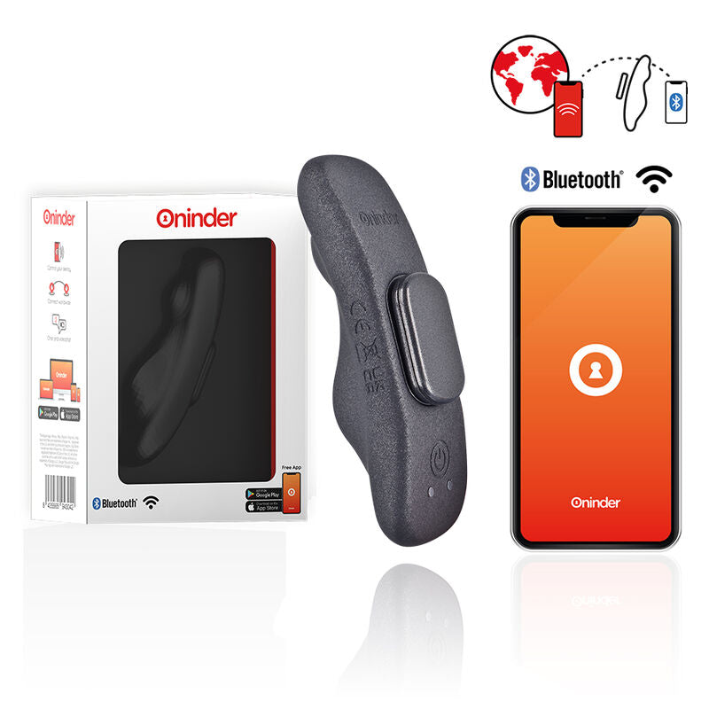 ONINDER - MANILA PANTY WIBRATOR AKUMULATOROWY 9 PRĘDKOŚCI 9,6 CM X 2,6 CM - BEZPŁATNA APLIKACJA