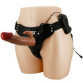 PRETTY LOVE - MARION HARNESS UNIWERSALNE MAJTKI Z DILDO WIBRUJĄCYM 19 CM BRĄZOWE
