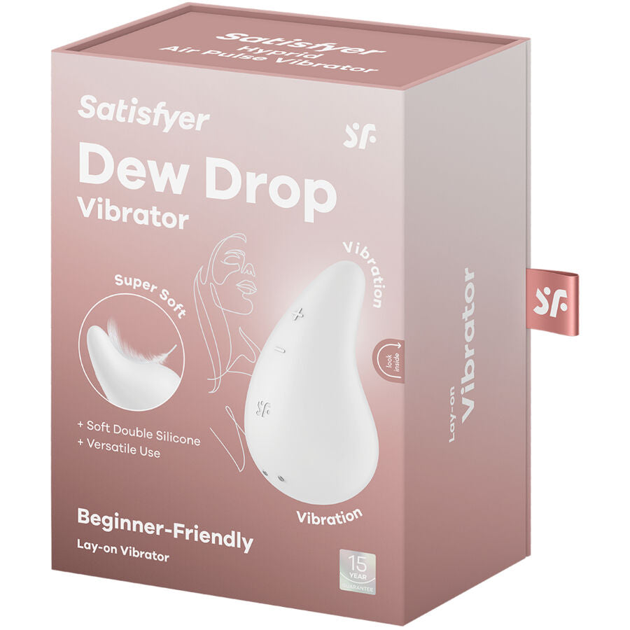 SATISFYER - WIBRATOR NAKŁADANY DEW DROP BIAŁY