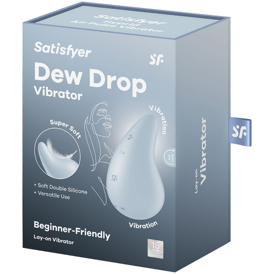 SATISFYER - WIBRATOR NAKŁADANY DEW DROP NIEBIESKI