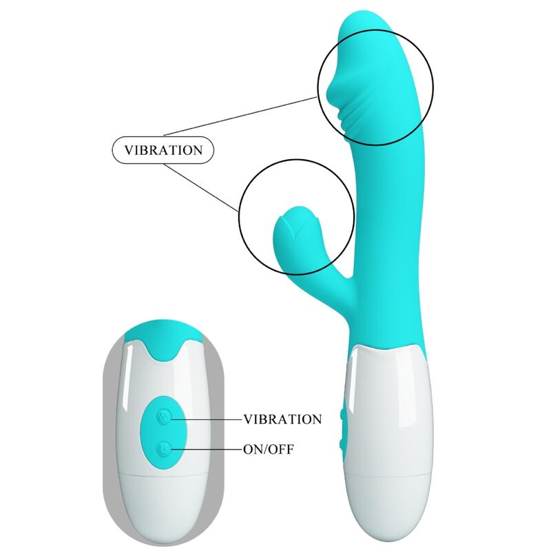 PRETTY LOVE - WIBRATOR G-SPOT SNAPPY, ZIELONY WODNY