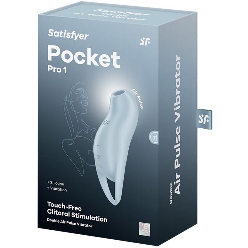 SATISFYER - POCKET PRO 1 STYMULATOR ŁECHTACZKI JASNONIEBIESKI