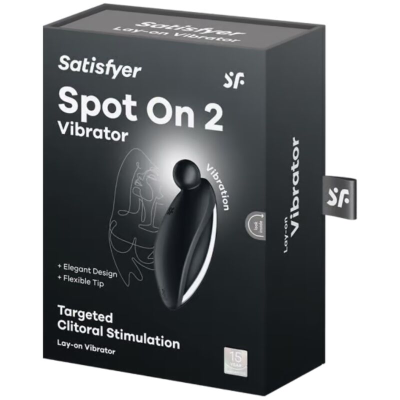 SATISFYER - SPOT ON 2 WIBRATOR PUNKTOWY NAKŁADANY CZARNY