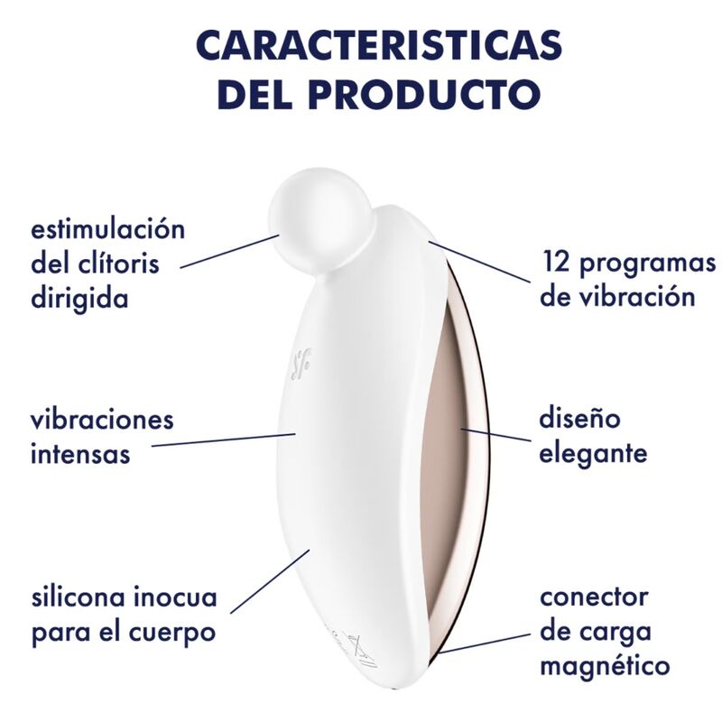 SATISFYER - SPOT ON 2 WIBRATOR PUNKTOWY NAKŁADANY BIAŁY