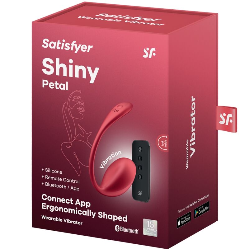 SATISFYER - BŁYSZCZĄCY PŁATEK STYMULATOR PUNKTU G Z PILOTEM CZERWONY BEZPŁATNA APLIKACJA