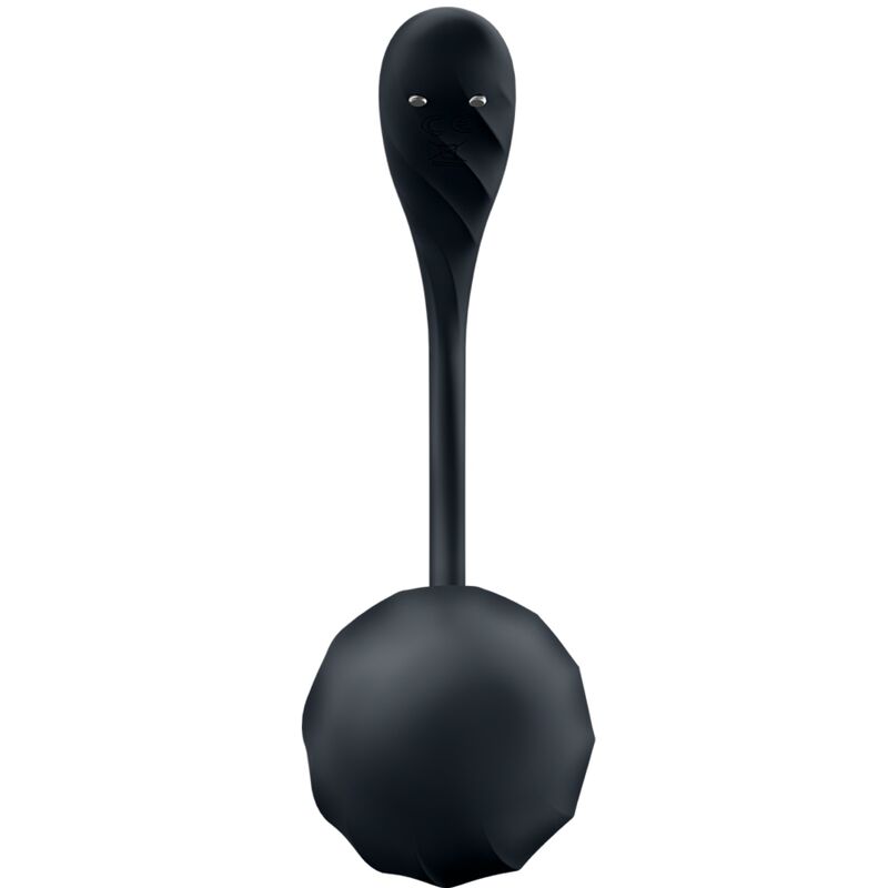 SATISFYER - STYMULATOR PUNKTU G Z ŻEBROWANYMI PŁATKAMI ZDALNE STEROWANIE CZARNY DARMOWA APLIKACJA