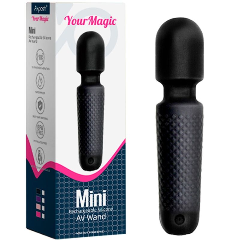 ARMONY - TWÓJ MAGICZNY MASAŻER I WIBRATOR AKUMULATOROWY 10 WIBRACJI RÓŻDŻKA PUNKTY CZARNY