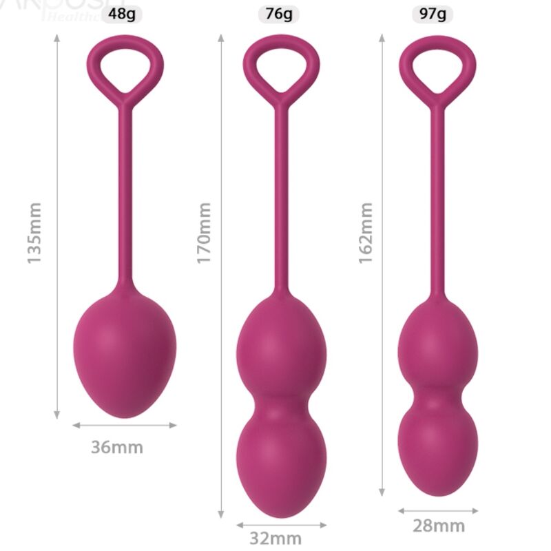 ARMONY - ANABIOSIS HANTEL WAGINALNY 3 POZIOMY BORDOWY