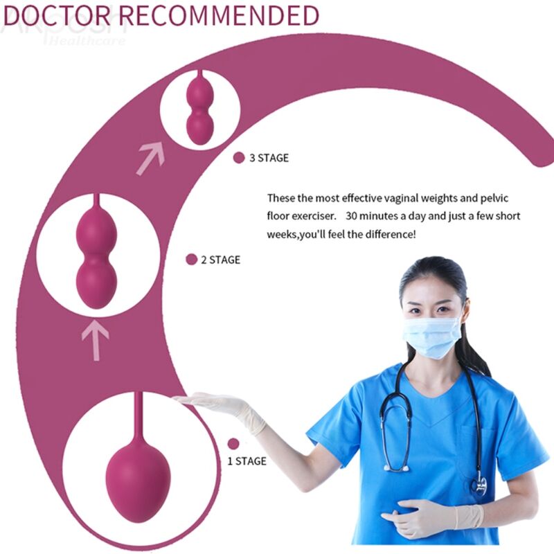 ARMONY - ANABIOSIS HANTEL WAGINALNY 3 POZIOMY BORDOWY