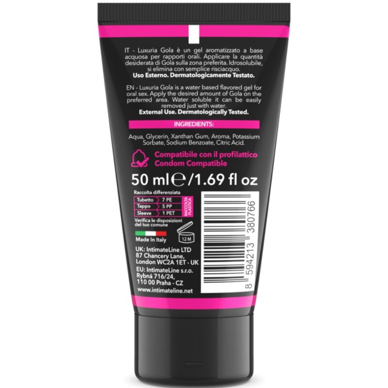 INTIMATELINE LUXURIA - ŻEL DO SEKSU ORALNEGO SMAK WIŚNIOWY 50 ML