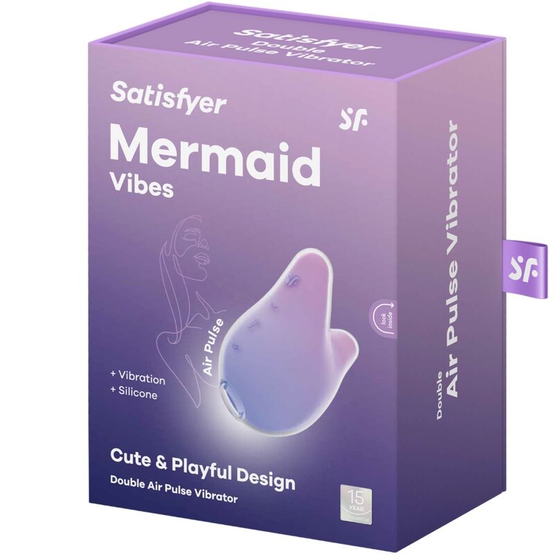 SATISFYER - MERMAID VIBES STYMULATOR I WIBRATOR FIOLETOWY I RÓŻOWY