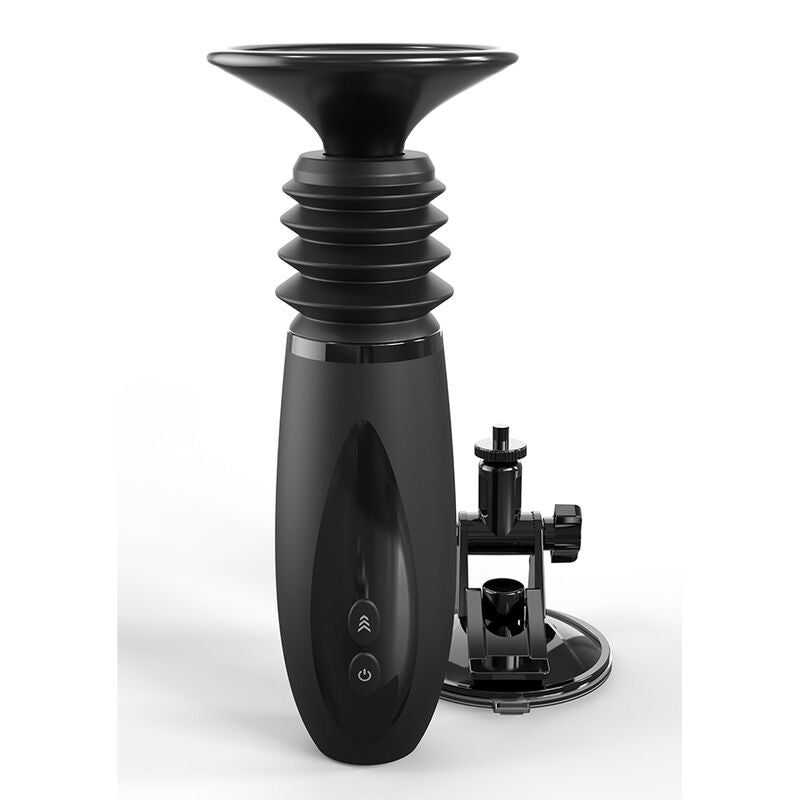 SERIA FETYSZ FANTASY – DILDO DOKUJĄCE DO CIAŁA Z ZACISKIEM I 7 TRYBAMI PCHNIĘĆ CZARNE