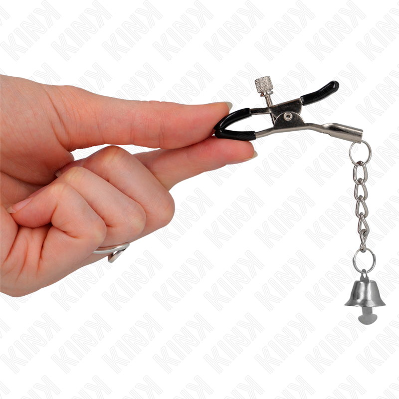 ZACISKI NA SUTKI KINK - DZWONKI SREBRNE Z ZAWIESZKĄ 6 CM