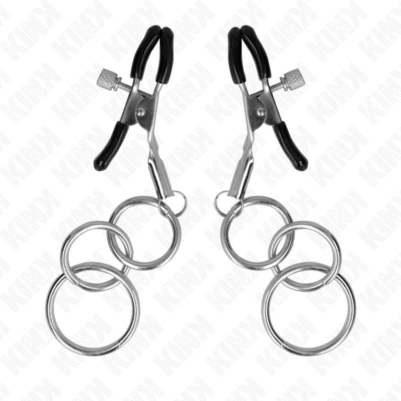 KINK - ZACISK NA SUTKI Z 3 O-RINGAMI 6 CM