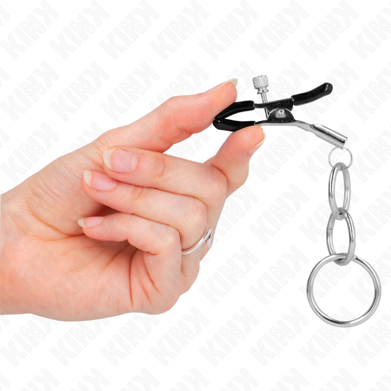 KINK - ZACISK NA SUTKI Z 3 O-RINGAMI 6 CM