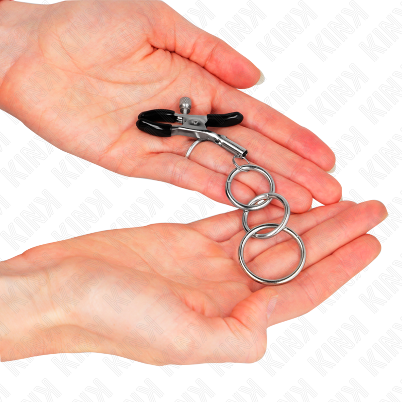 KINK - ZACISK NA SUTKI Z 3 O-RINGAMI 6 CM