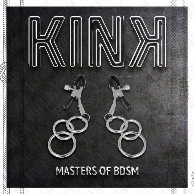 KINK - ZACISK NA SUTKI Z 3 O-RINGAMI 6 CM