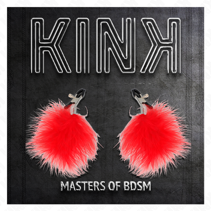 KINK - ZACISK NA SUTKI PIÓRO CZERWONY 7 CM