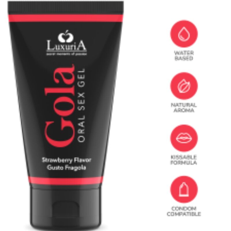 INTIMATELINE LUXURIA - ŻEL DO SEKSU ORALNEGO SMAK TRUSKAWKOWY 50 ML