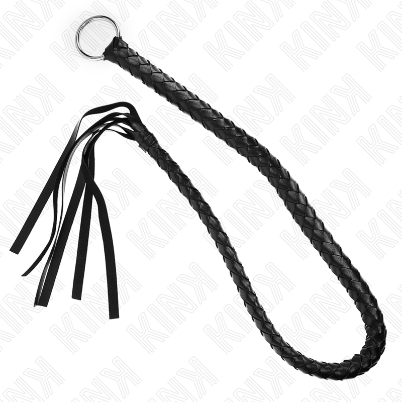 KINK - BICZ Z WĘŻOWEJ SKÓRY Z CZARNYM UCHWYTEM W KSZTAŁCIE PIERŚCIENIA 65 CM