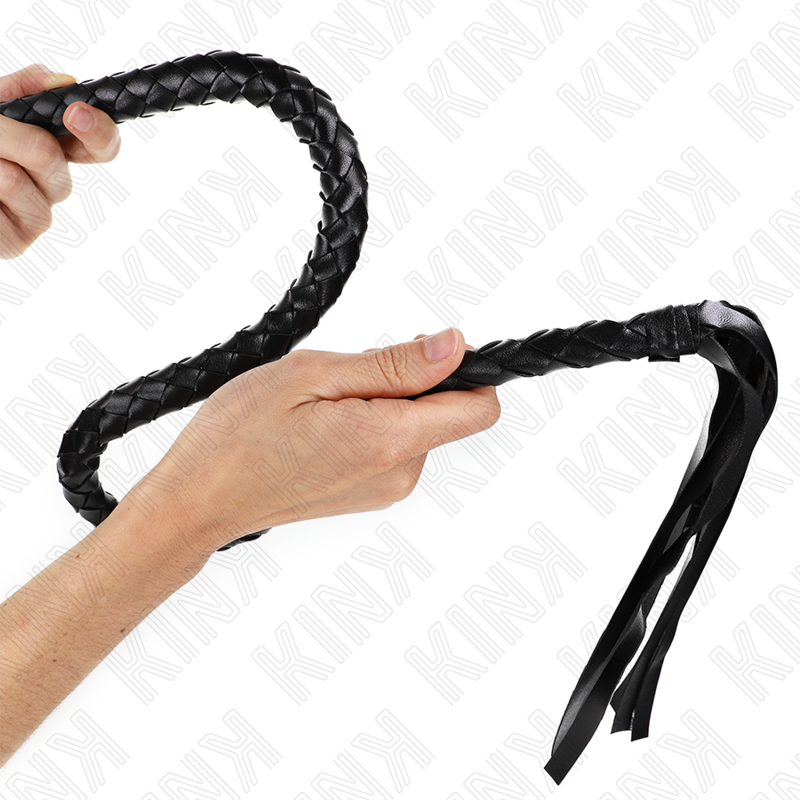 KINK - BICZ Z WĘŻOWEJ SKÓRY Z CZARNYM UCHWYTEM W KSZTAŁCIE PIERŚCIENIA 65 CM