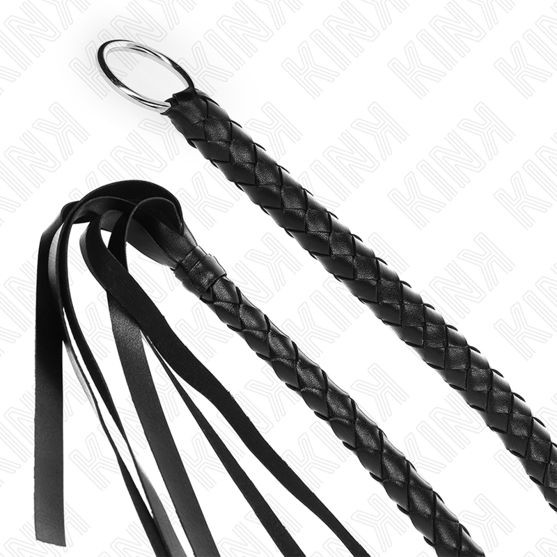 KINK - BICZ Z WĘŻOWEJ SKÓRY Z CZARNYM UCHWYTEM W KSZTAŁCIE PIERŚCIENIA 65 CM