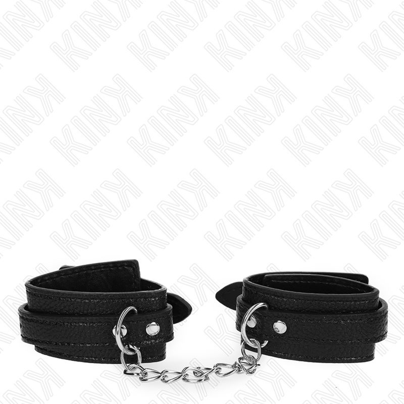KINK - KAJDANKI NA NADGARSTKI WE WZÓR WĘŻA CZARNE REGULOWANE 20-28 CM X 5,4 CM