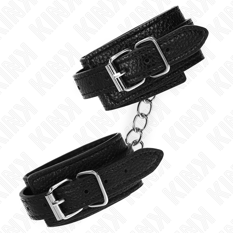 KINK - KAJDANKI NA NADGARSTKI WE WZÓR WĘŻA CZARNE REGULOWANE 20-28 CM X 5,4 CM