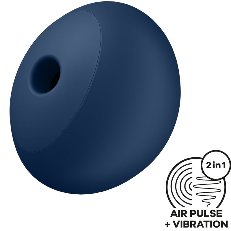 SATISFYER - STYMULATOR I WIBRATOR AIR POWER 4 Z 12 TRYBAMI WIBRACJI, KOLOR NIEBIESKI