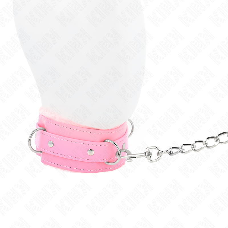 KINK - OBROŻA ZE SMYCZĄ 65 CM Z OGRANICZENIAMI RÓŻOWA 36-42 CM X 5.5 CM
