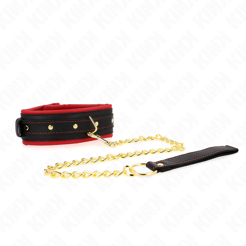 KINK - OBROŻA Z GŁADKĄ SMYCZĄ Z TKANINY REGULOWANA 33-48 CM X 5,7 CM