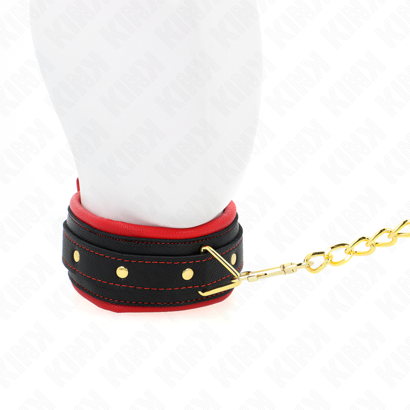 KINK - OBROŻA Z GŁADKĄ SMYCZĄ Z TKANINY REGULOWANA 33-48 CM X 5,7 CM