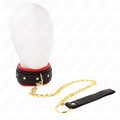 KINK - OBROŻA Z GŁADKĄ SMYCZĄ Z TKANINY REGULOWANA 33-48 CM X 5,7 CM