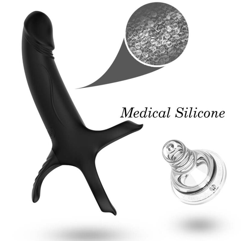 ARMONY - DILDO Z PIERŚCIENIEM I WIBRATOREM CZARNY